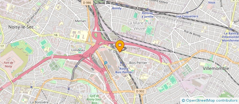 localisation de l'entreprise SCI PM à ROSNY-SOUS-BOIS