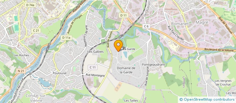 localisation de l'entreprise SCI PMB à LIMOGES