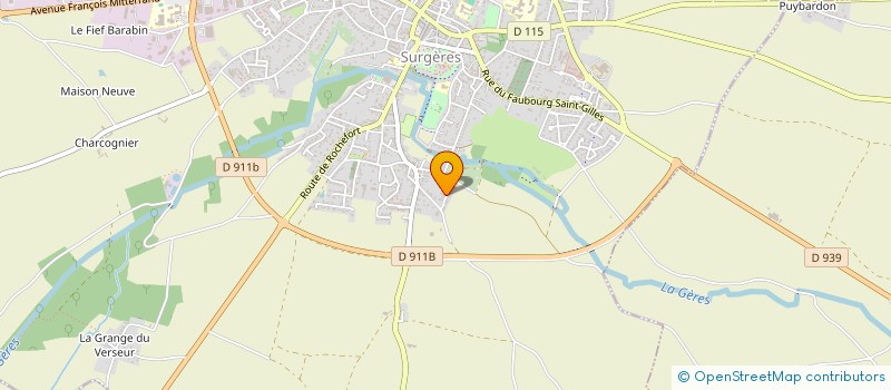 localisation de l'entreprise SCI PMJ  SURGERES