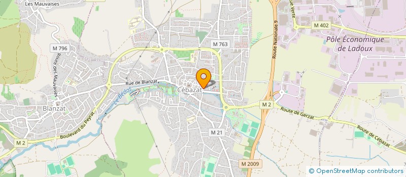localisation de l'entreprise SCI POCRIS 1  CEBAZAT