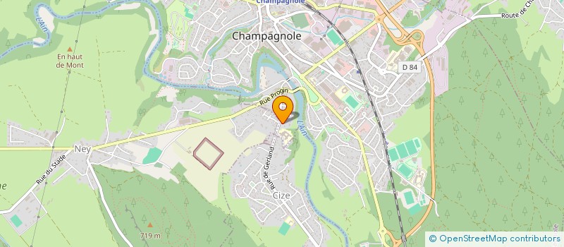 localisation de l'entreprise SCI PODEVIN  CHAMPAGNOLE