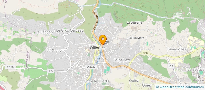 localisation de l'entreprise SCI POE  OLLIOULES