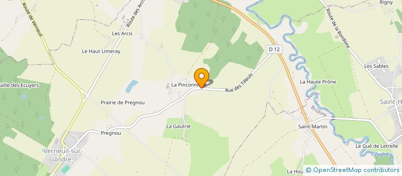 localisation de l'entreprise SCI POINCONNIERE  VERNEUIL-SUR-INDRE