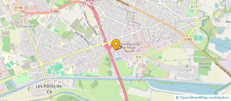 localisation de l'entreprise SCI POITEVINE  LES PONTS-DE-CE