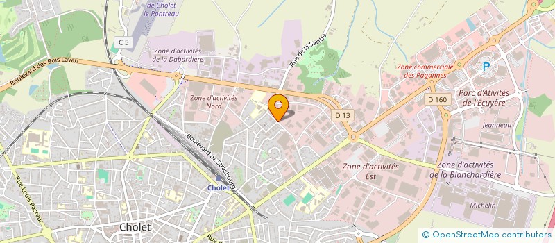 localisation de l'entreprise SCI POITOU à CHOLET