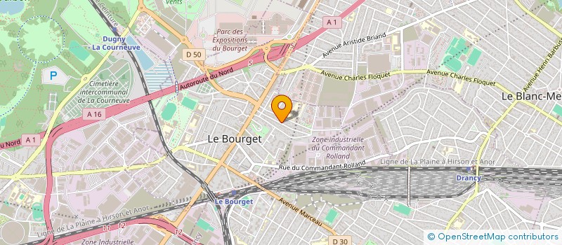 localisation de l'entreprise SCI POLARYS à LE BOURGET