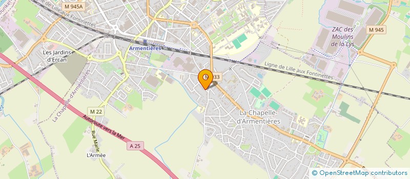 localisation de l'entreprise SCI POLDEL  LA CHAPELLE-D'ARMENTIERES