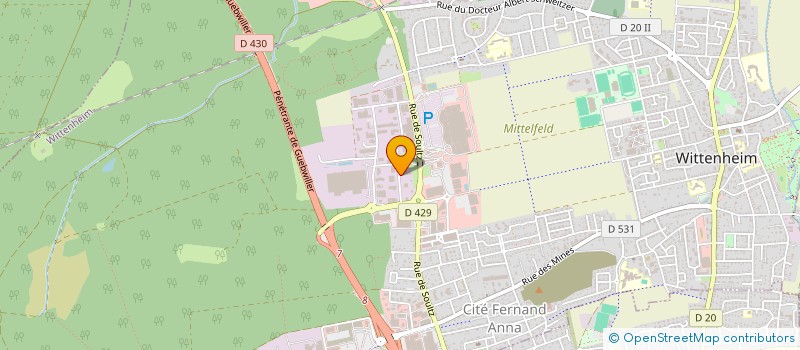 localisation de l'entreprise SCI POLE 430  WITTENHEIM