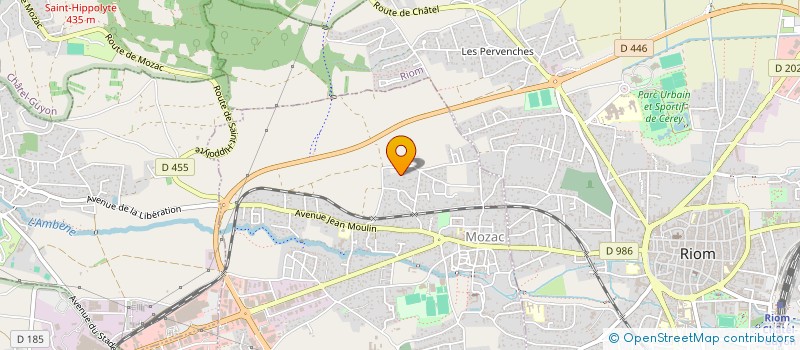 localisation de l'entreprise SCI POLE SANTE HARMONIE  RIOM