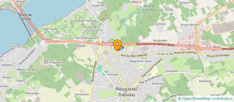 localisation de l'entreprise SCI POLE SANTE MGL  PLOUGASTEL-DAOULAS