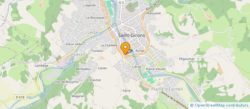 localisation de l'entreprise SCI POLE SUD OPM à SAINT-GIRONS