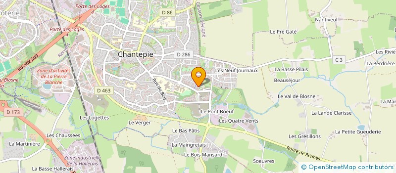localisation de l'entreprise SCI POLIS  CHANTEPIE