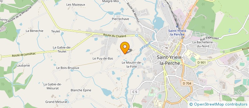 localisation de l'entreprise SCI POLVIC à ST YRIEIX LA PERCHE