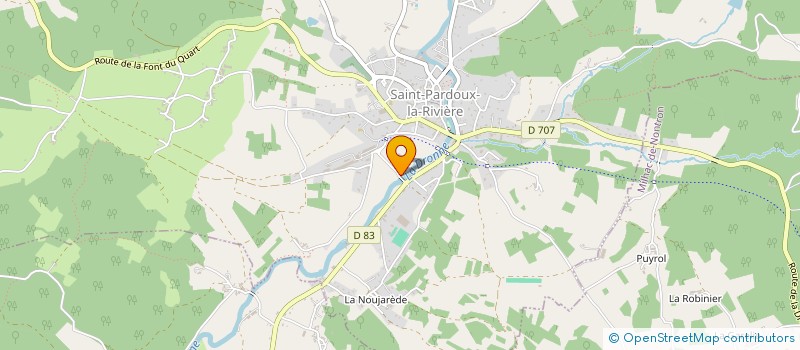 localisation de l'entreprise SCI POMPES FUNEBRES DU PERIGORD VERT  SAINT PARDOUX LA RIVIERE