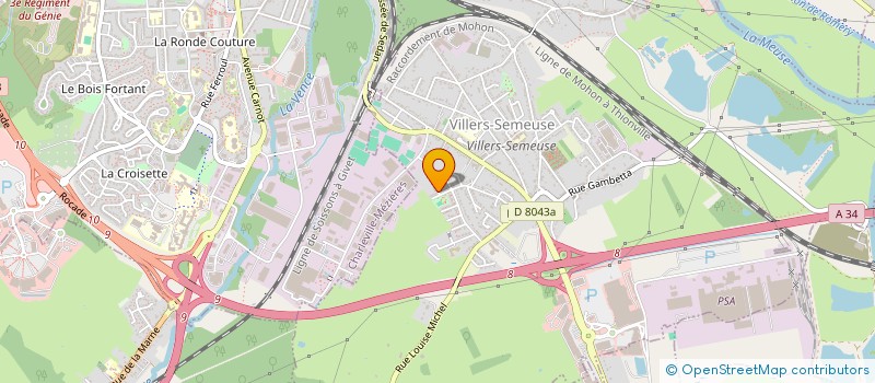 localisation de l'entreprise SCI PONCELET IMMOBILIER  VILLERS-SEMEUSE