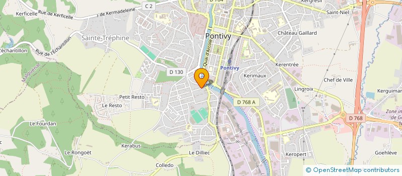 localisation de l'entreprise SCI PONCON PONTIVY  PONTIVY