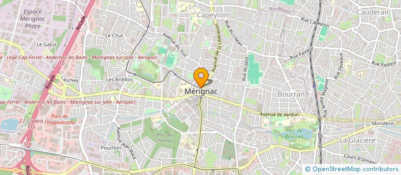 localisation de l'entreprise SCI PONS LE PRIEURE D'AGATHE à MERIGNAC