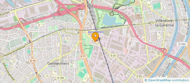 localisation de l'entreprise SCI PONT AUTHOU à GENNEVILLIERS