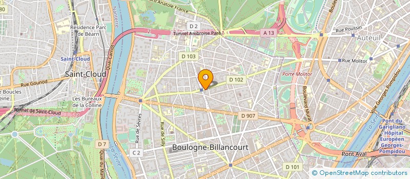 localisation de l'entreprise SCI PONT BLANC à BOULOGNE-BILLANCOURT