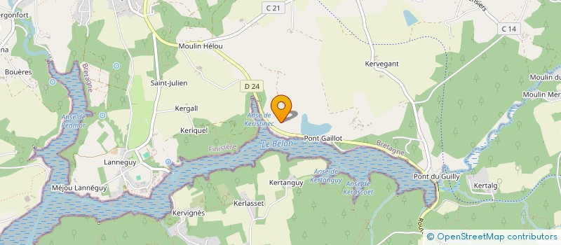 localisation de l'entreprise SCI PONT CAILLOT  RIEC-SUR-BELON