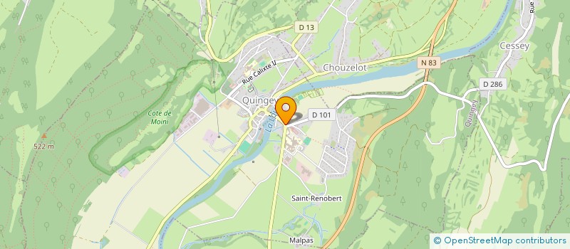 localisation de l'entreprise SCI PONT DE LA LOUE  QUINGEY