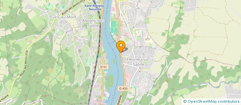 localisation de l'entreprise SCI PONT DES BICHES  FLEURIEU-SUR-SAONE