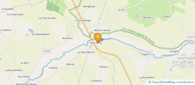 localisation de l'entreprise SCI PONT PERCE à SAINT-HILAIRE-LE-CHATEL