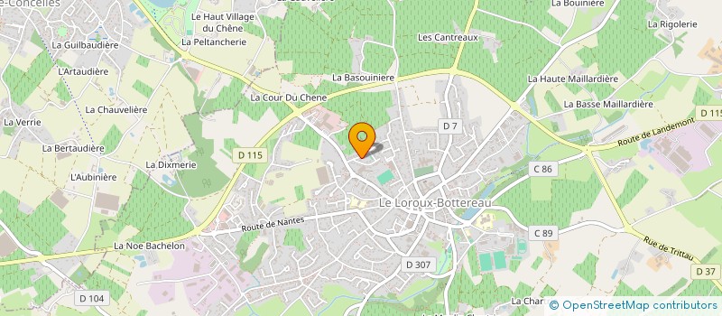 localisation de l'entreprise SCI PONTBAR  LE LOROUX-BOTTEREAU