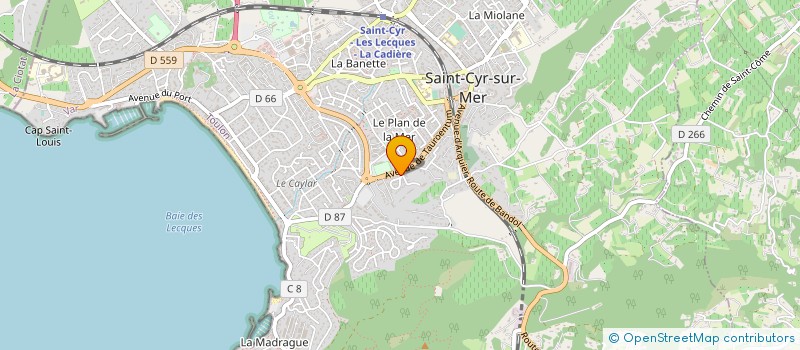 localisation de l'entreprise SCI PONTIER-PONS à SAINT-CYR-SUR-MER