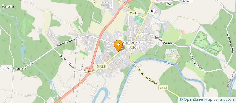 localisation de l'entreprise SCI PONTONX KINES  PONTONX-SUR-L'ADOUR