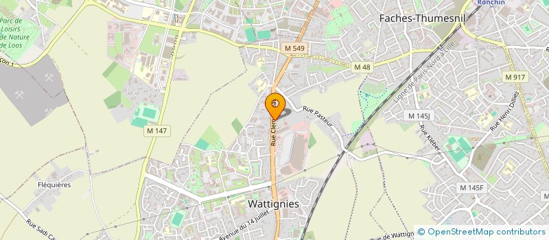 localisation de l'entreprise SCI PONTUS  WATTIGNIES