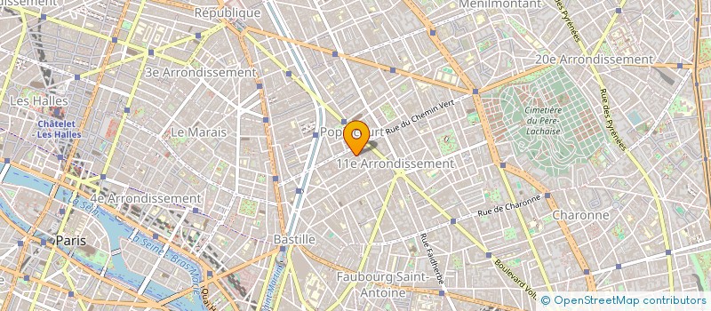 localisation de l'entreprise SCI POP POP POP  PARIS