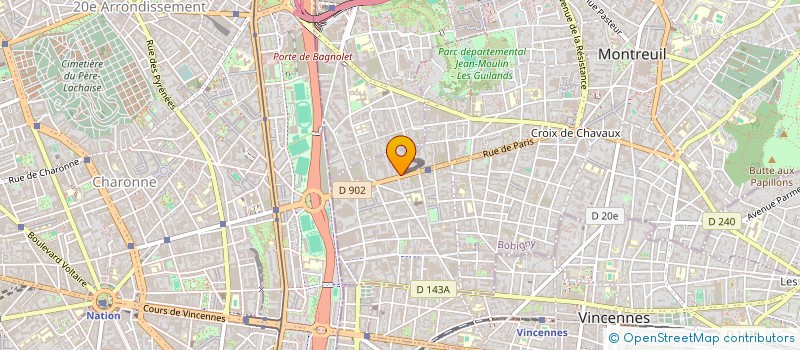 localisation de l'entreprise SCI POPULAIRE à MONTREUIL