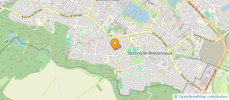 localisation de l'entreprise SCI PORAIGUI  VOISINS-LE-BRETONNEUX