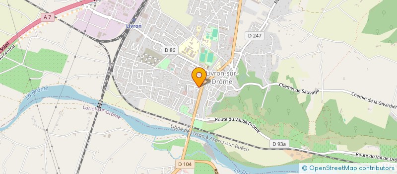 localisation de l'entreprise SCI POREDOS  LIVRON SUR DROME