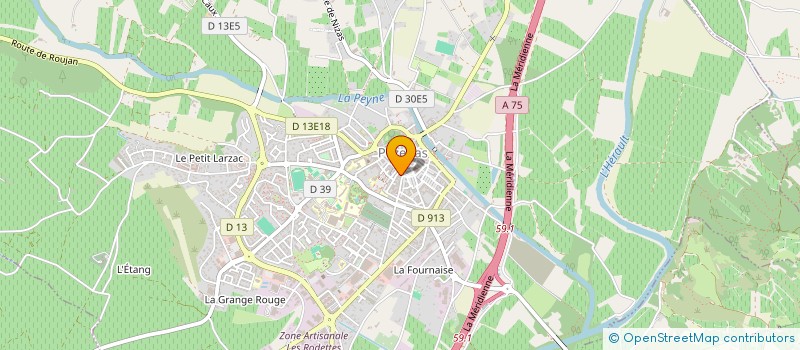 localisation de l'entreprise SCI PORQUELIN  PEZENAS