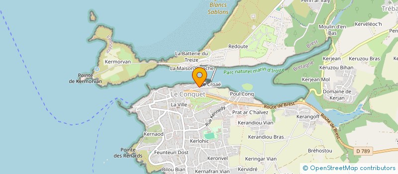 localisation de l'entreprise SCI PORS PABU  LE CONQUET