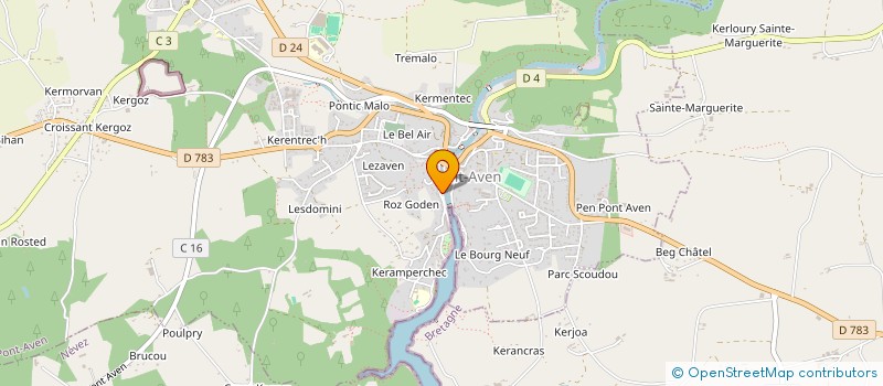 localisation de l'entreprise SCI PORT BRAS  PONT-AVEN