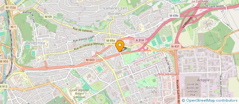 localisation de l'entreprise SCI PORTAKINA  METZ