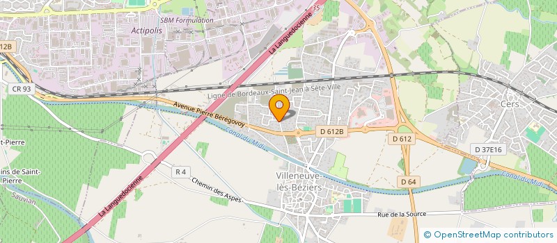 localisation de l'entreprise SCI PORTAL CAPISCOL  VILLENEUVE-LES-BEZIERS