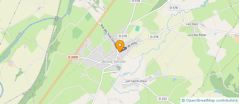 localisation de l'entreprise SCI PORTE D'AUVERGNE  BROUT-VERNET