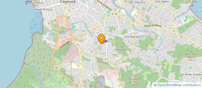 localisation de l'entreprise SCI PORTECOP ET FILLE  CAYENNE