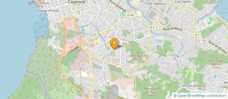 localisation de l'entreprise SCI PORTECOP ET FILS  CAYENNE