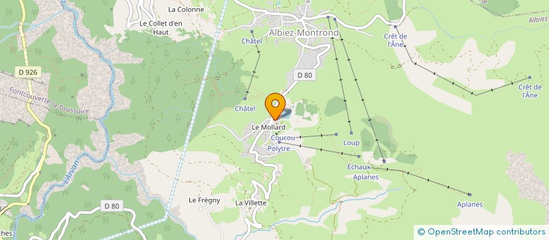 localisation de l'entreprise SCI PORTILLO à FONTCOUVERTE-LA-TOUSSUIRE