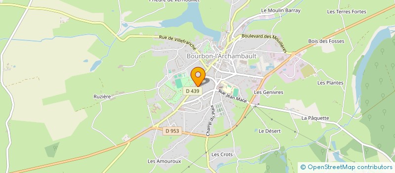 localisation de l'entreprise SCI POSE-BARON  BOURBON-L'ARCHAMBAULT