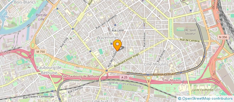 localisation de l'entreprise SCI POSTE 167  LILLE