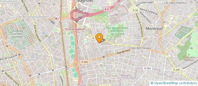 localisation de l'entreprise SCI POTAWATOMI  BAGNOLET