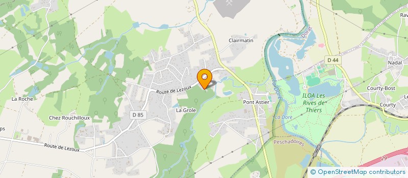 localisation de l'entreprise SCI POTELLERET  ORLEAT