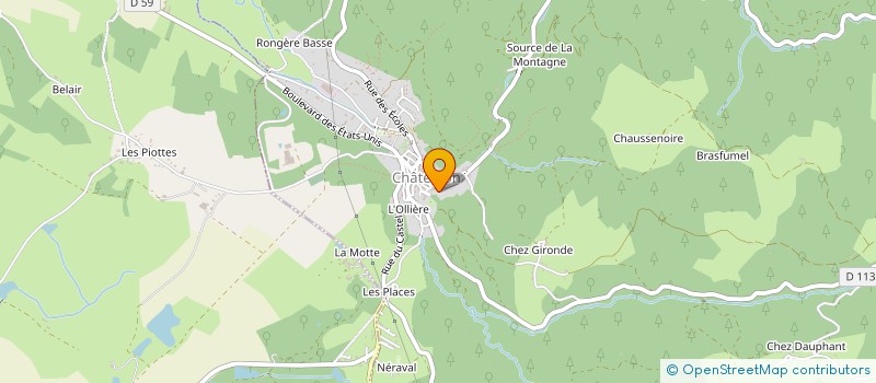 localisation de l'entreprise SCI POTERIE  CHATELDON