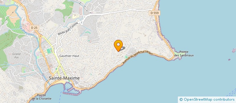 localisation de l'entreprise SCI POTIRON BLANC à SAINTE-MAXIME
